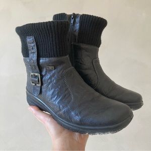 Rieker Women’s Hillary All-Weather Black Boot Size 38